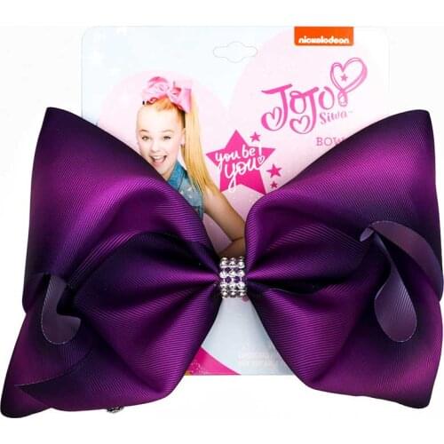 Dropshipping 8" Jojo Bows Kids Hair Clip Ribbon Hairgrips Handmade Hairpin Bowknot Jumbo Large Hair Accessories for Girl