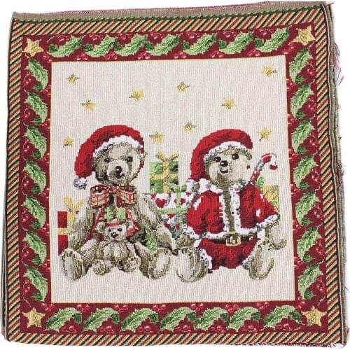 50cm*50cm Christmas Bear Polyester Cotton Fabric DIY Cloth Sewing Tilda Jacquard Fabrics Tissue Home Textile Woven Telas Tecido