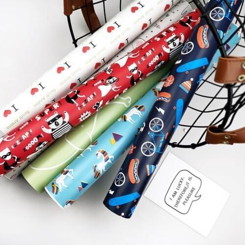 10m Cartoon Animal Selfadhesive Wallpaper for Kids Bedroom Decoration Furniture Contact Paper PVC Waterproof Red Green Sticker