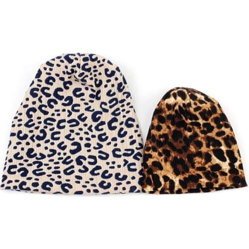 Charm Wood Lovely Kids Cotton Leopard Print Warm Skullies&Beanies Hat For Cute Boys Girls Children Unisex Fashion Beanie Cap