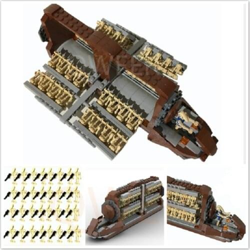 Star Movie Space Series Wars Battle Transport Battleship Droid Platoon Attack Crafts Building Blocks Bricks Kids Toys birthday