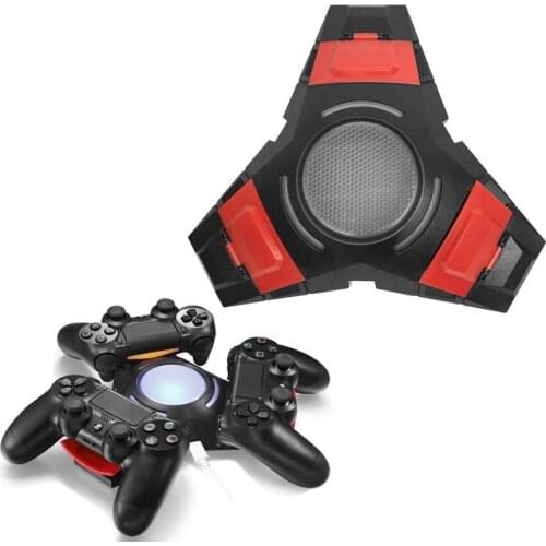 Triangle Triple Port Charge Station with LED Light USB Charger Charging Dock For Sony Playstation 4 PS4 Dualshock 4 Controller