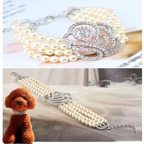 Pearl Dog Collar Pet Neckalce Jewelry Accessories