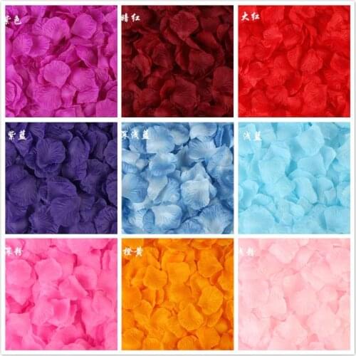 1@# Rose Petals Decorations Wedding Marriage Room Rose Flower Gift New 100piece/lot 5*5cm Artificial Flowers Simulation