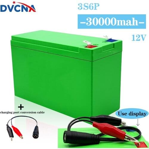 12V30Ah 18650 Li ion rechargeable battery pack 3S6P electric vehicle toy spray scale access control built-in BMS