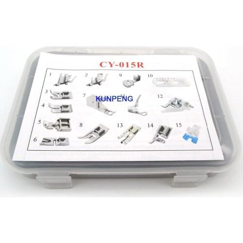 15PCS Snap On Adapter Quilting Foot Walking Foot FIT FOR Janome,Brother,Singer