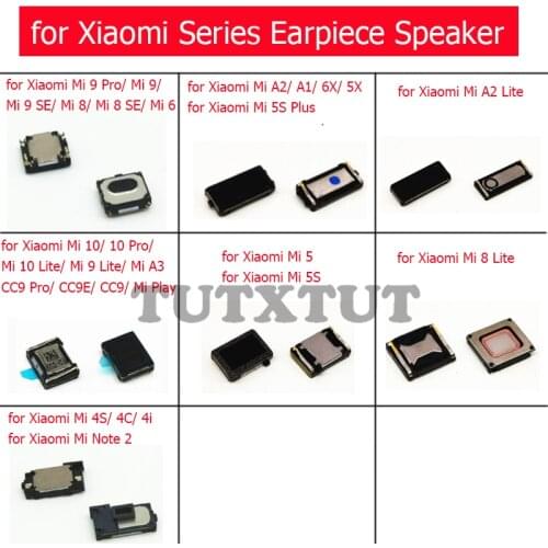 2pcs for Xiaomi Mi Note 2 4S 4C 4i 5 5s Plus 8 Lite A2 A1 6X 5X 6 8 9 SE 10 Pro A3 CC9 Pro Earpiece Speaker Ear Speaker Receiver