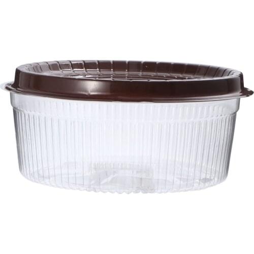 20PCS plastic cake boxes Transparent Plastic Cake Pastries Box 8 inch Muffin Holders Cupcake Cases Boxes (Black)