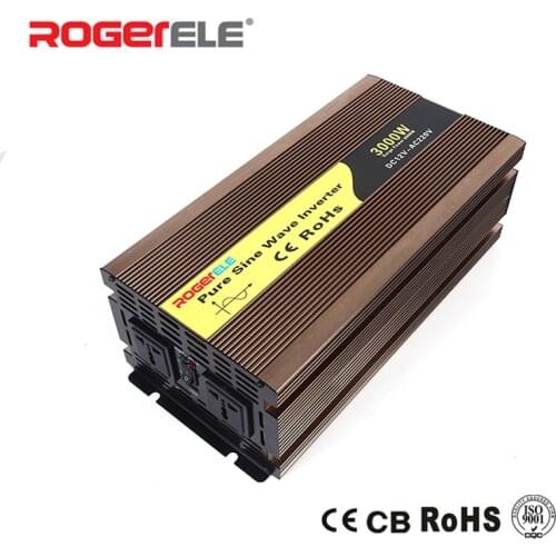 3000W 12VDC/24VDC to 110VAC/220VAC Pure Sine Wave Inverter