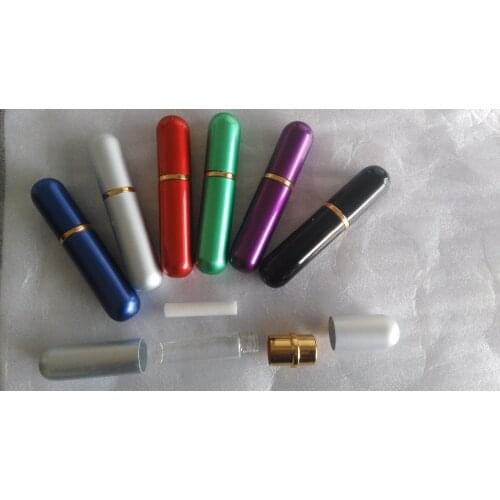 6 sets Blank Aluminum Nasal Inhaler w/ 6wicks 6 colors Metal Inhaler for Essential Oil Aromatics Delux pick colors gift