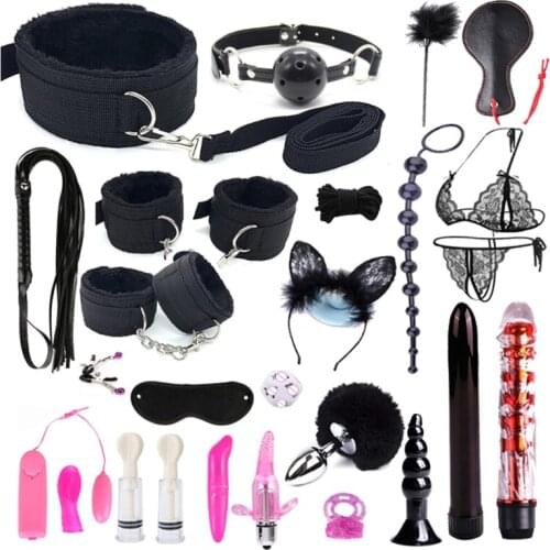 A6HF 27 Pcs Flirt Sex Game Toys Suit Kit Sm Bundled Binding Set for Adult Couples