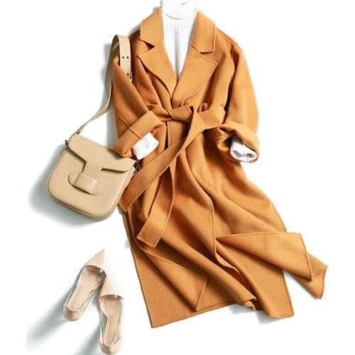 Женские пальто с поясом AOZUZLA China At AliExpress