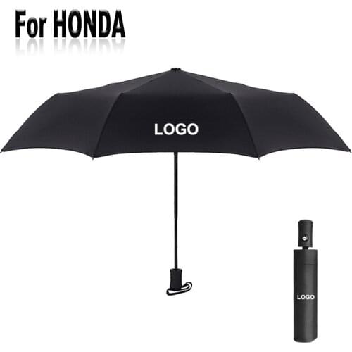For Honda Logo Car Umbrella Automatic Windproof Sunscreen Men Woman Rain Umbrellas Auto 4S Shop Gift Business Female Sunshade