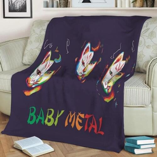 BABYMETAL Colorful Pop Art 3D Print Plush Blanket Throw On Sofa Home Decor Soft Warmth Washable Nap Blanket Dropshipping