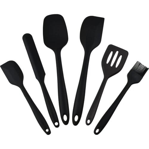 BalleenShiny Multi-purpose Silicone Baking Tool 6-piece Cake Cream Scraper Pastry Brush Household Kitchen Cake Making Tool