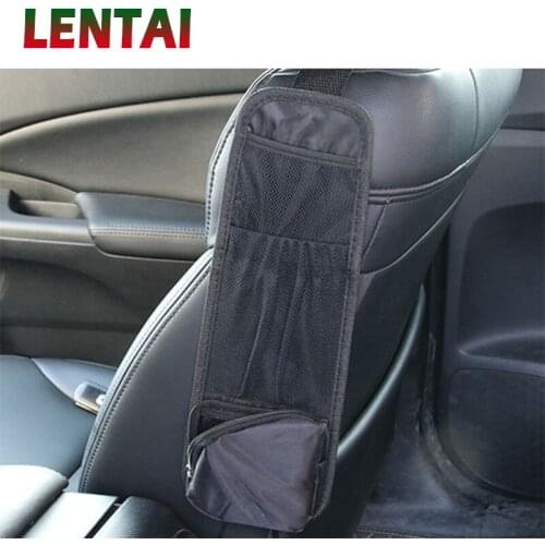 LENTAI 1PC Car Seat side storage bag Auto Phone pocket For Fiat VW Polo Golf MK4 4 MK7 Touran T5 Bora Skoda Rapid Fabia Yeti