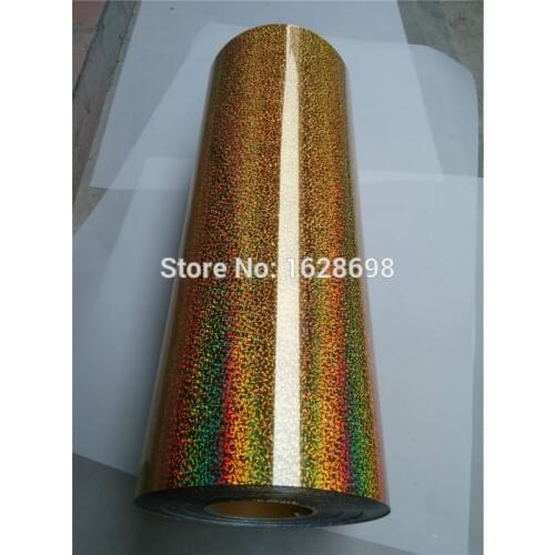 CDH-02 gold color Hologram vinyl for cutter plotter 50CMX100CM High quality Hologram VINYL for fabric heat transfer