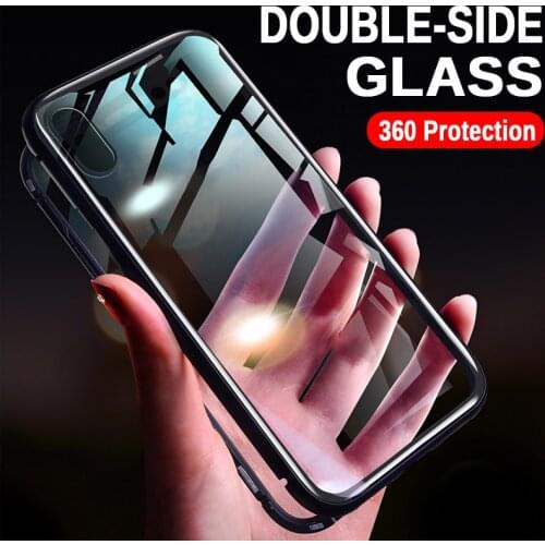Double-Side 360 Protective Case For Huawei P30 P30lite Flip Cases Magnetic Tempered Glass For Huawei P30 Pro P 30 Huawey Case