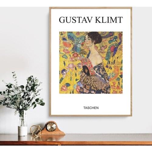 Gustav Klimt Art Exhibition Poster Vintage Classic Artwork Canvas Print Abstract Painting Wall Picture Living Room Home Decor