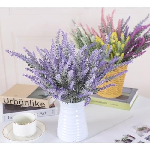Artificial Flower Bouquet Fake Flowers Provence Lavender for Home Garden Party Wedding Decoration Marriage Flower Wall