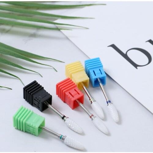 1pcs Ceramic Diamond Nail Drill Milling Nail Drill Bits Cuticle Cutter for Manicure Nail Files Electric Milling Burr Grinder