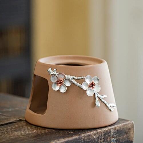 Ceramic Candle Warmer Base Teapot Heating Candle Holder Kung Fu Tea Set Accessories Chinese Tea Stove Coffee Milk Wine Warm Base