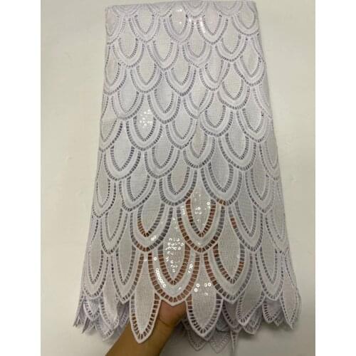 Pure White Guipure Cord Lace 2020 High Quality Nigerian African Cord Lace Fabric African Water Soluble For Party Dress Material