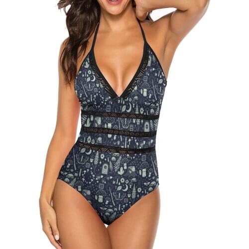 Butterfly Swimsuit Lace Sweet Festival Swimwear Female Fashion One Piece Bathing Suit