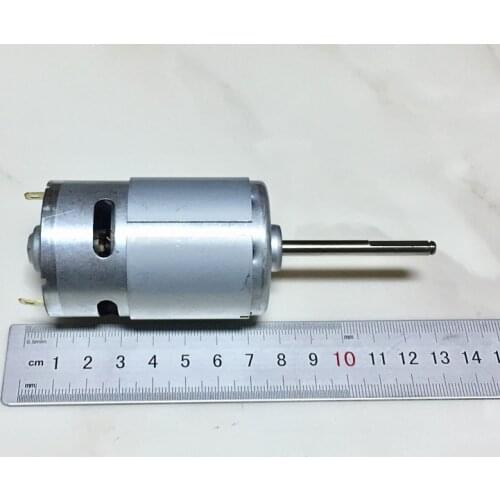 Micro RS-775 Carbon Brush Motor DC 6V-24V 7750RPM Low Speed Large Torque D-shaft 48mm Long Shaft DIY Electric Tool Toy Model