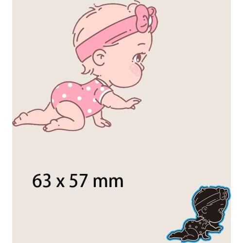 Cute Little Baby Girl 2 Metal cutting Dies Craft Embossing Scrapbooking paper craft Greeting Card