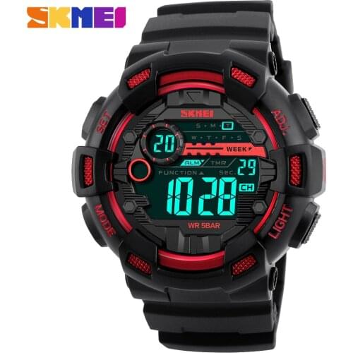 SKMEI Fashion Double Time Multifunction Digital Watch Men LED Swimming Waterproof Outdoor Sport Dress Men Student Wristwatches