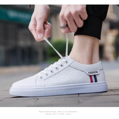 2020White Casual Shoes Men Leather Sneakers Male Comfort Sport Running Sneaker Man Fashion Breathable Shoes 39-44