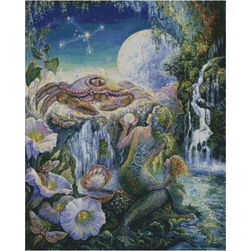 Large version Zodiac Cancer Top Quality Embroidery Needlework 14CT Unprinted Cross Stitch Kits DIY Handmade Home Decor