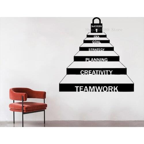 Quotes Work Hard Sentences Wall Sticker Vinyl Kids Bedroom Office Home Decoration Mural Removable Wallpaper CN052