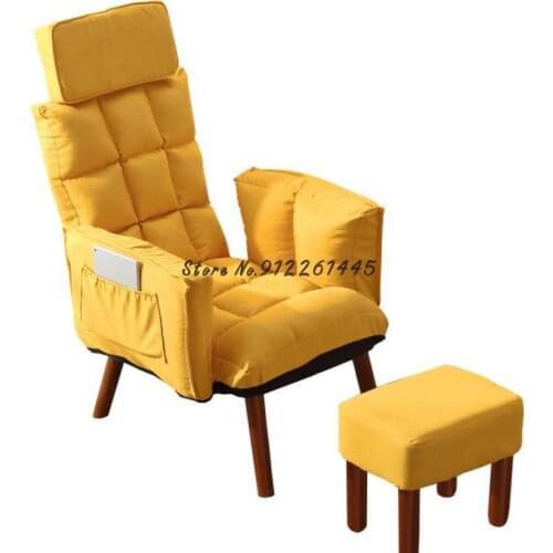 Single Lazy Sofa Balcony Lounge Chair Bedroom Small Sofa Dormitory Chair Breastfeeding Backrest Folding Recliner