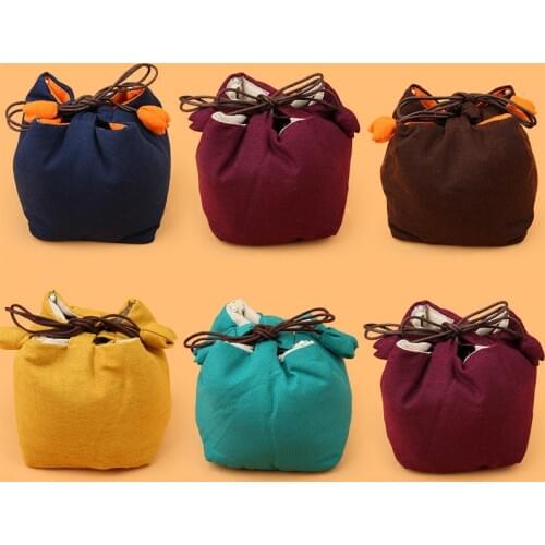 Wholesale 2PCS Solid color cloth beads square bag bracelet bracelets wenwan bag lucky bag jewelry Drawstring storage ba