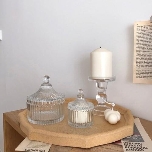 Clear Glass Tea Light Candle Holder Home Decor for Weddings, Parties, Aromatherapy, Decorative LED/Tea Light Candles