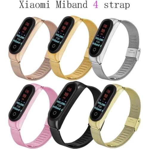 Wrist Strap for Xiaomi Mi Band 4 2019 Newest metal band strap for Miband 4 Smart Wearable Accessories Replacement Watch Strap