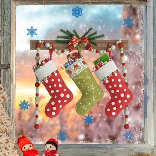 1pc Christmas Mobile Wall Stickers Creative Wall With Decorative Wall Window Decor 30 x30cm decoracion hogar moderno for home