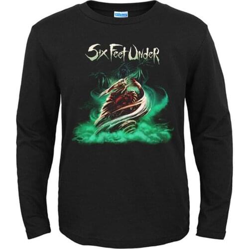 15 designs Six Feet Under Rock Fashion Brand men women full long sleeves shirt heavy black Metal Punk Gothic style fitness