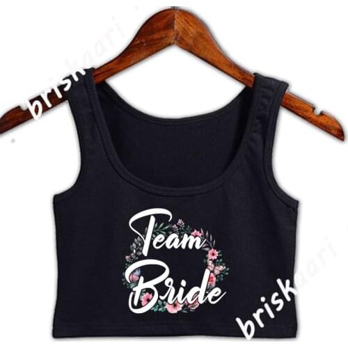 Team Bride Bridal Shower Bachelorette Party Crop Top Tank Top Customize Casual Summer Standard Graphic Size S-2xl Slim Vest
