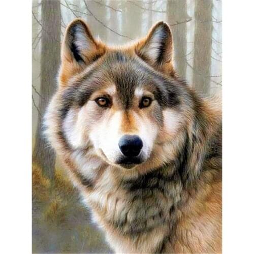 Wolf Animal DIY Cross Stitch 11CT Embroidery Kits Craft Needlework Set Printed Canvas Cotton Thread Home Decoration On Design