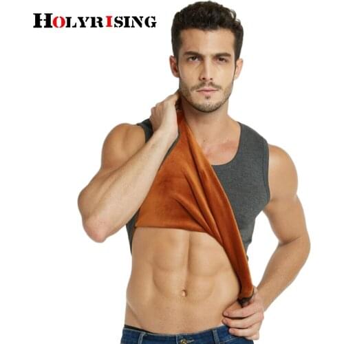 Winter mens thickened plus velvet slim-fit warm vest sports close-fitting plus size tights Mens winter underwear vest
