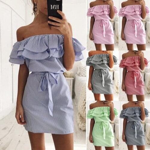 ZMHTDREAMHUNTER Off-the-shoulder Summer Dresses