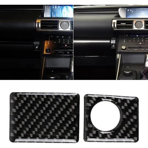 2Pcs/Set Carbon Fiber Storage Box Switch Trim Decor for Lexus IS250 Right Drive Interior Mouldings