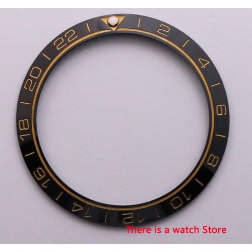 38mm ceramic bezel insert fit 40mm watch case GMT Automatic mens watch