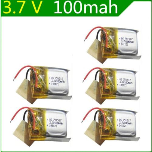 5pcs/bag 3.7V 100mah cheerson CX-10 cx10 2.4G RC Helicopter quadcopter 3.7V 100mah Li-po battery free shipping