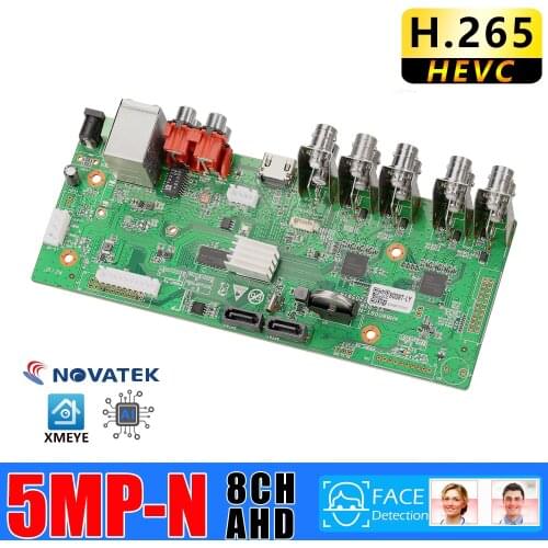 USAFEQLO 8CH AHD 5MPN NOVA DVR Main PCB Analog IP AHD TVI CVI XVI 1 In 1 DVR Support 8 Channel AHD 5MP-N/4CH 5MP-N Playback