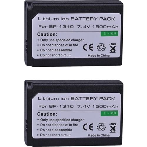 Tectra 2pcs BP-1310 BP 1310 BP1310 Battery for Samsung NX11 NX20 NX5 NX10 NX100 Camera Battery 1500mAh