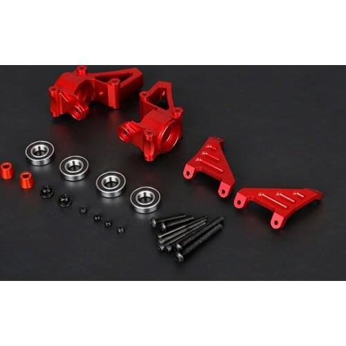 CNC alloy front wheel hub carrier set steering kit knuckle arm bearing seat C for 1/5 scale HPI KM Rovan Baja 5B 5T 5SC